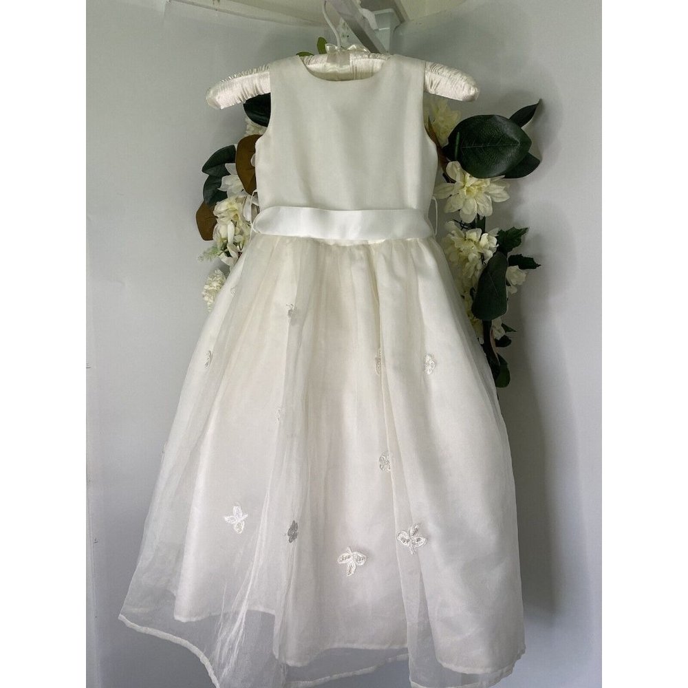 Vintage Ivory Girls US‎ Angels Dress Size 5 Party Easter Wedding Formal Princess